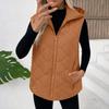 Women's Casual Padded Vest with Pockets and Zipper Sleeveless Jacket for Fall Winter