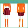 Set Costum Cosplay Halloween pentru Adulți Scooby Doo Velma Dinkley