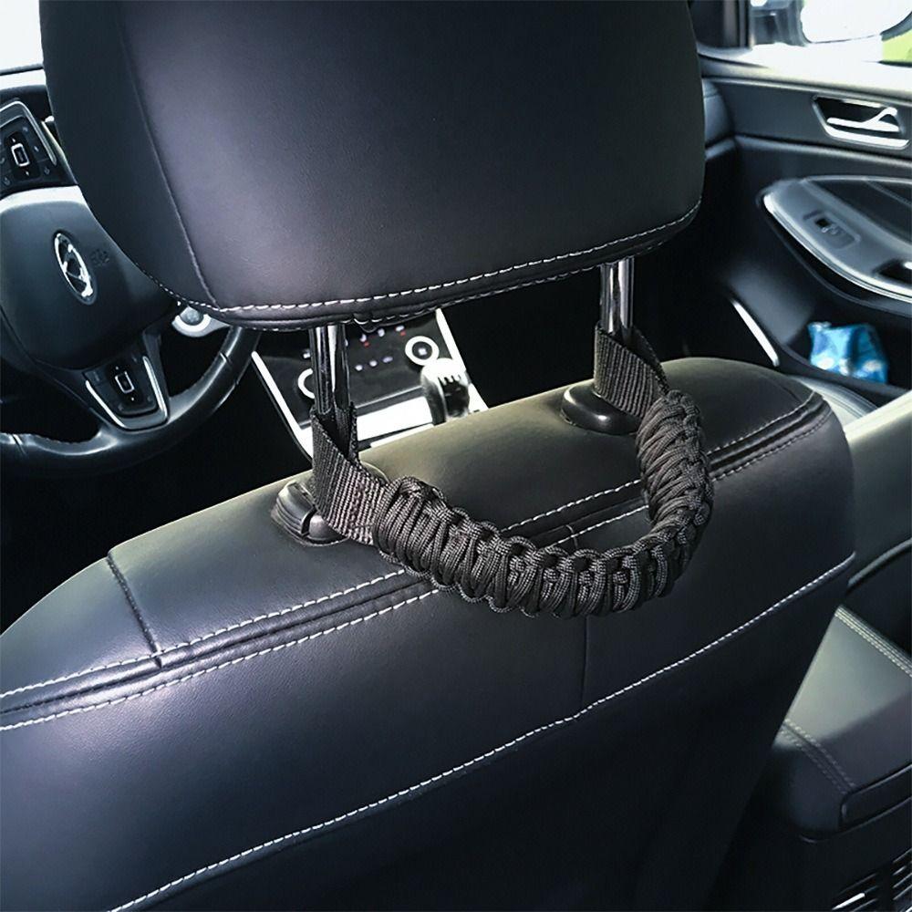 

2 Pcs Back Rear Seat Safety Armrest Polyester Auxiliary Accessories Durable Car Seat Handle Car червоний