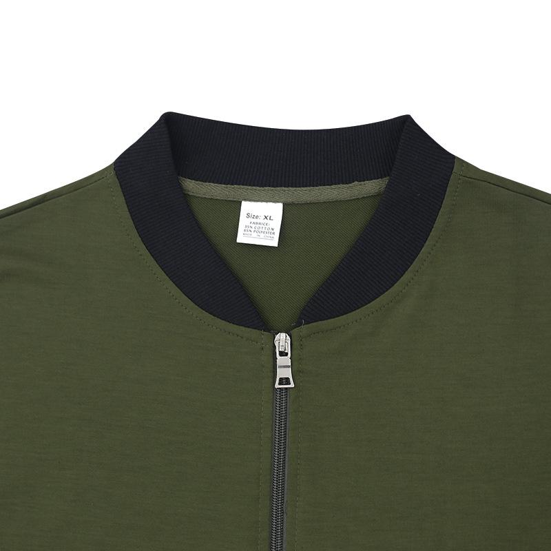 Autumn New Versatile Stand-collar Jacket Men's Twill Zipper Long-sleeved Baseball Jacket