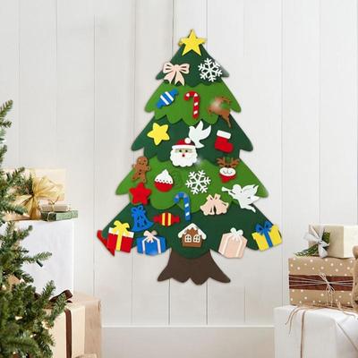 Felt Christmas Tree Holiday Tree Decorations Children's Christmas Tree Wall Decorations Home Decorations for Children