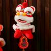 Cartoon Lion Dance Keychain Awakened Lion Chinese Style Lion Dance Pendant Plush Doll Year Of Horse Chinese New Year Gift