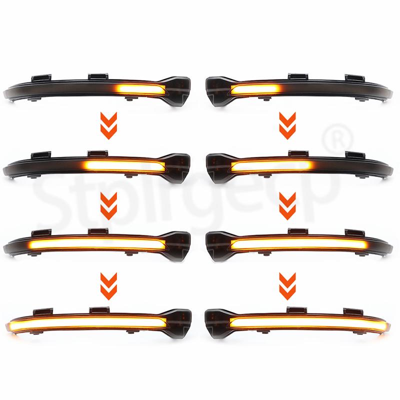 2Pcs For VW Golf 7 MK7 7.5 GTI R Sportsvan Touran L II LED Dynamic Turn Signal Blinker Repeater Side Mirror Indicator Light