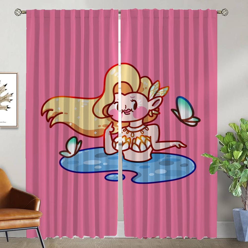 Z-zeldaes Blackout Curtain for Room 2 Panel Modern Living Room Curtains Halloween Decoration Shades Home Interior Curtains Child