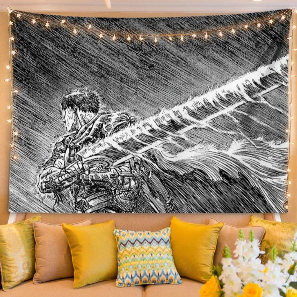 Anime Wallpaper Berserk Sleeve Art Wall Decoration for Bedroom Living Room Home Decor Guts Graphic Tapestry