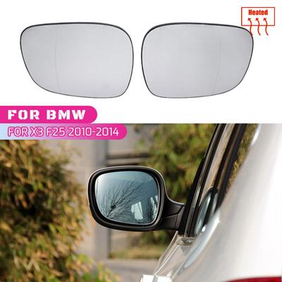 Rétroviseur Droit Chromé Verre de Rétroviseur Pour BMW X1 E84 2009-2015 Pour BMW X3 F25 2010- Remplacement