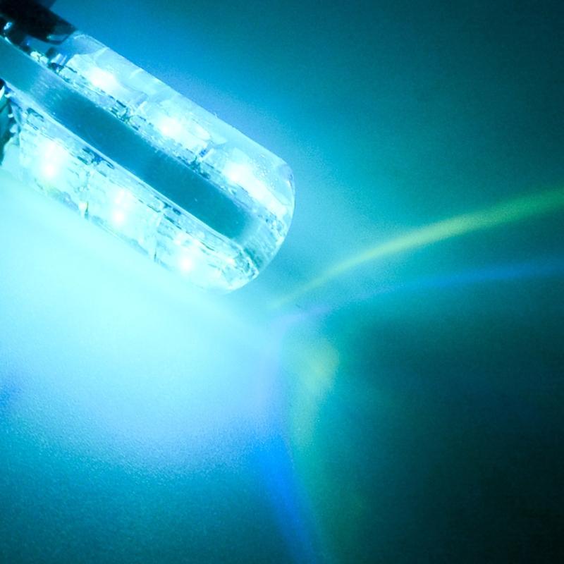 2pcs Car RGB Led T10 RGB 5050 6SMD Remote Controller Reading Universal Wedge Light Signal Lamp Car Accessories SUV Light