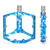 Gewage Aluminium Plattform Fahrradpedale 3 Gedichtete Lager Blau