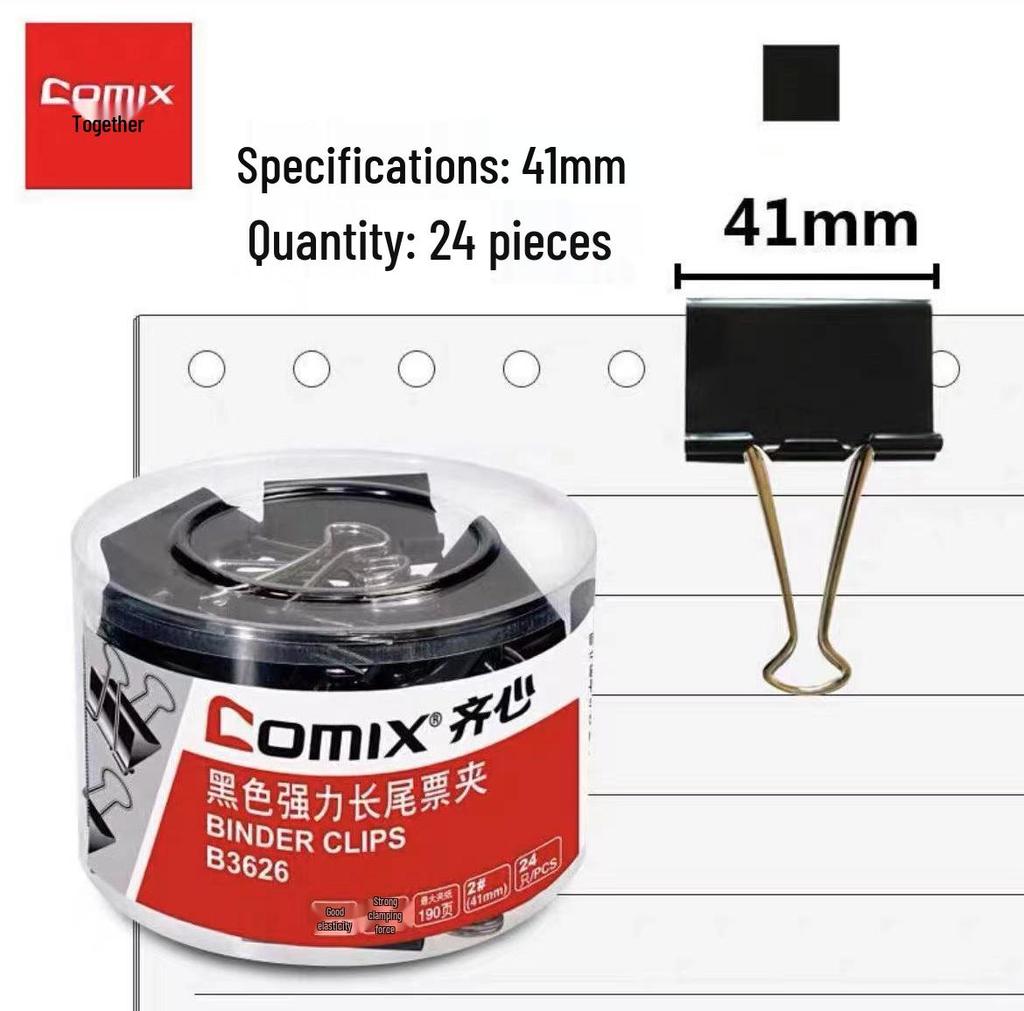 Qixin Swallowtail Clips: Effort-Saving, Colored Metal Clips for Office and Student Use, Available In Large, Medium, Small Sizes