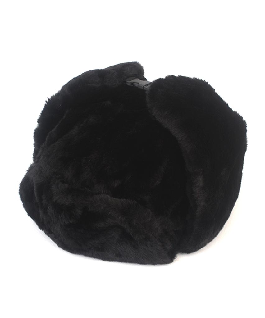 Yunibeosyeolkemiseuteuli Soft Fur Black Aviator Hat