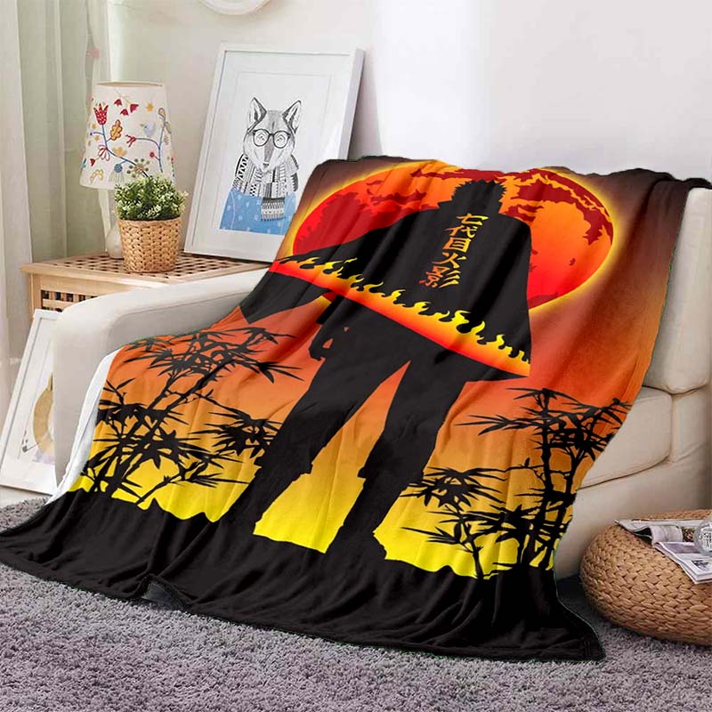 NARUTOUzumaki Naruto anime print blanket, warm and comfortable flannel blanket, suitable for bedrooms, sofas, beds, chairs, picn