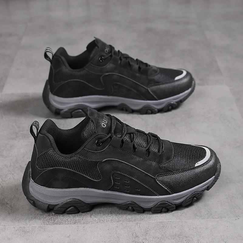 Hiking Shoes Large Size Four-season Men's Shoes Outdoor Casual Walking Shoes Mesh Sneakers Breathable and Lightweight