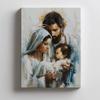 Holy Family - Miracle of Christmas Holy Family - Miracle of Christmas, 50X70 Cm, Wooden Frame Light Oak, Matte Paper 230 Gsm
