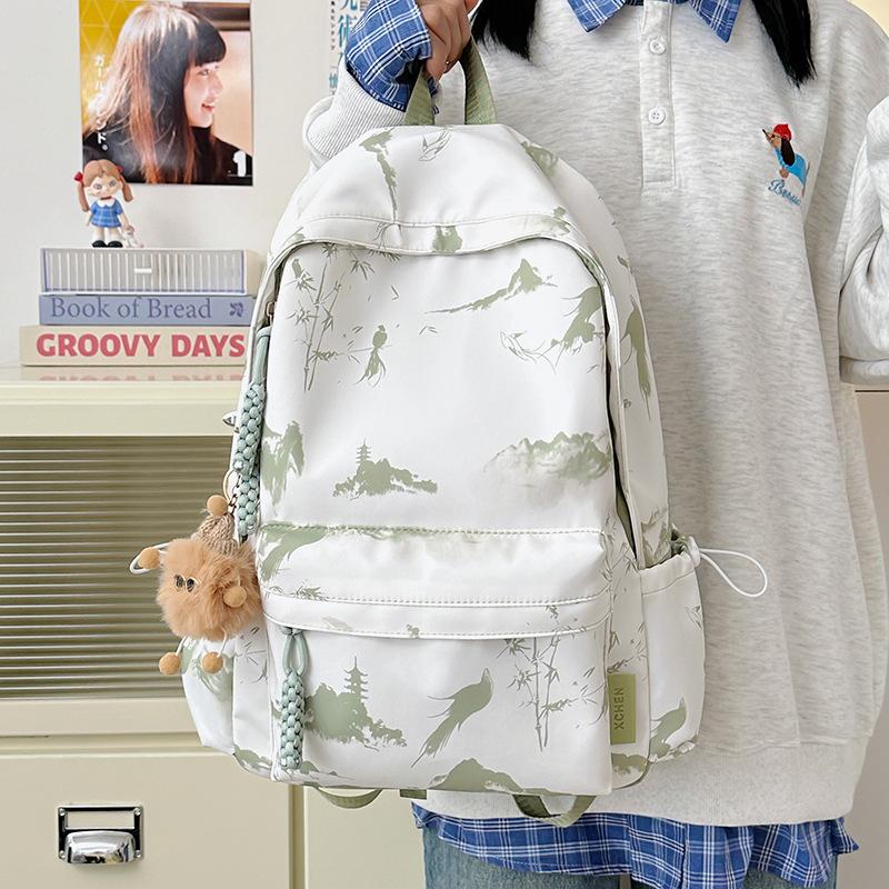 Schoolbag Japanese backpack simple large capacity national style foreign style tie-dye schoolbag fourth and sixth grade junior high school students