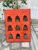 Hand Painted Wooden Jharokha Frame: Antique Indian Wall Decor