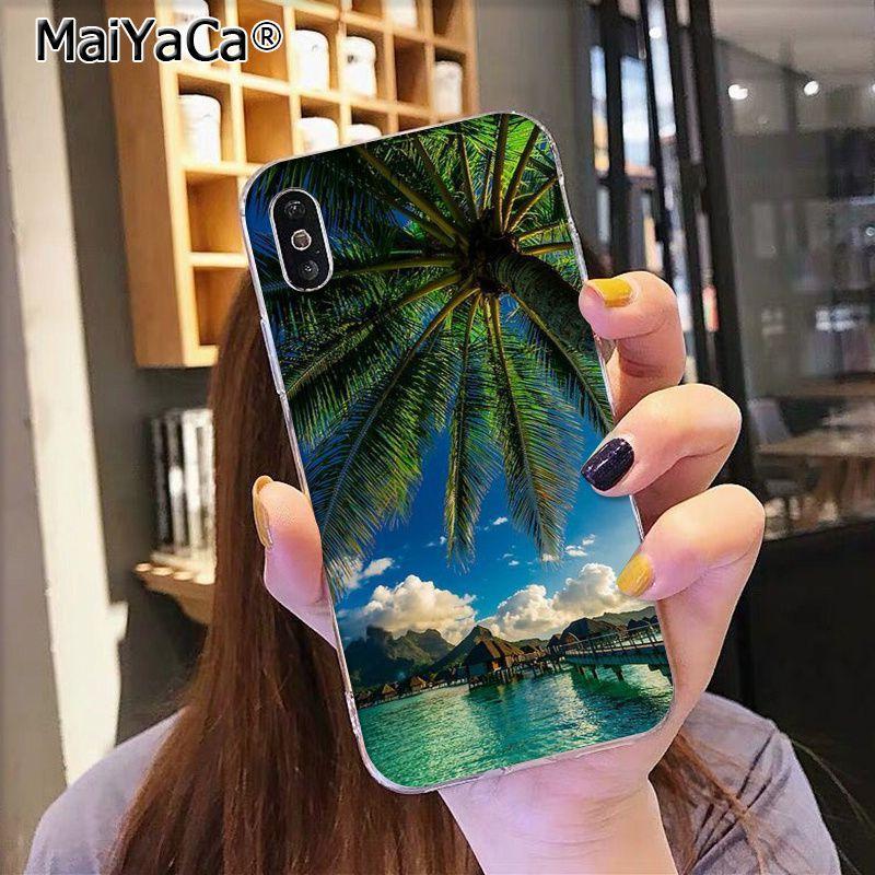 MaiYaCa Mořské vlny Plážový sprej oceán ostrov pouzdro na mobil pro iphone 13 SE 2020 11 pro 8 7 66S Plus X 5S SE XR XS XS MAX