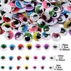 100/300/500pcs Adhesive Wiggle Eyes (0.8-1.5cm) - Colorful DIY Craft Supplies for Doll Making, Handmade Decorations, Scrapbookin
