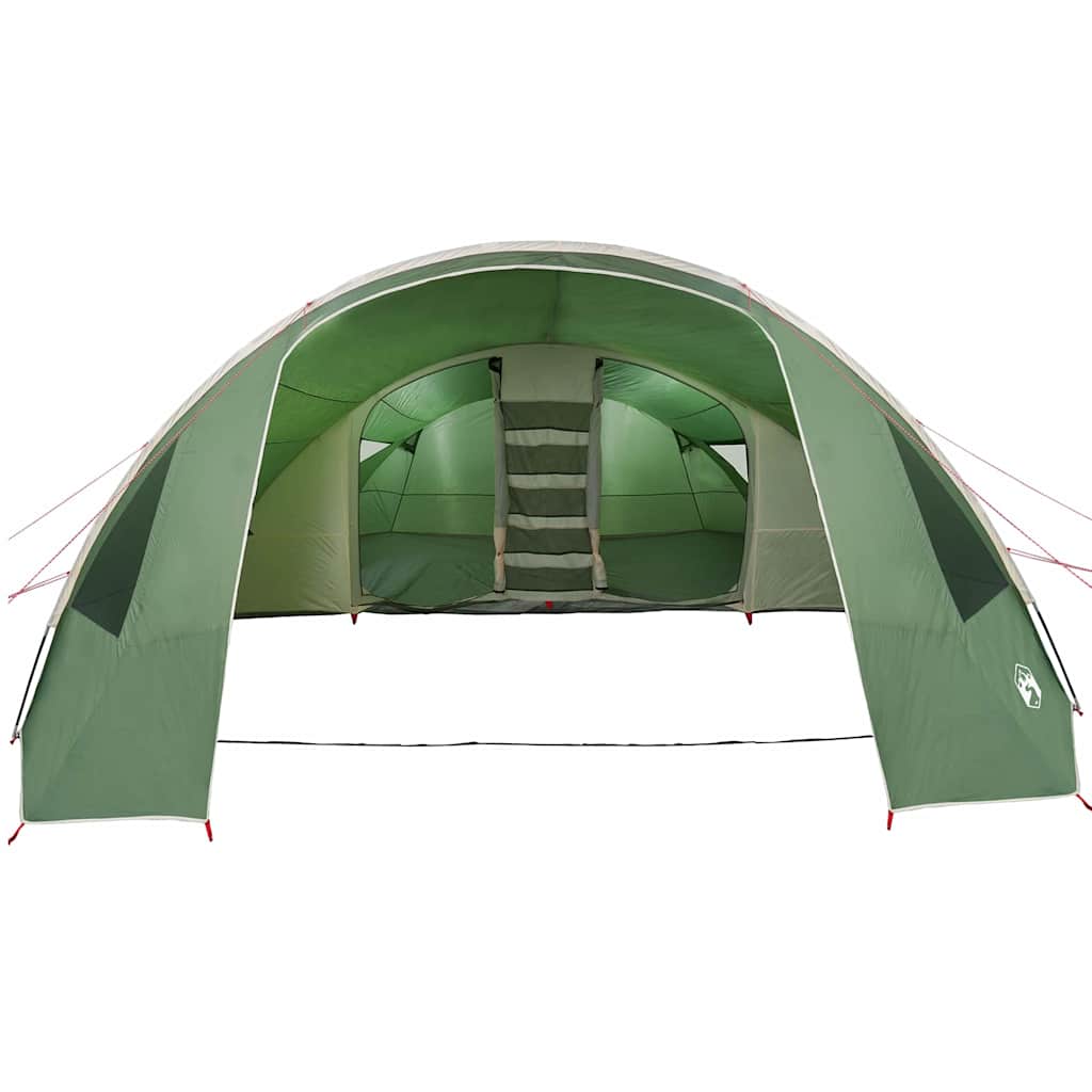 6 Person Tunnel Tent in Green and White 700 x 590 x 215 cm