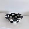 Ru Han Hand-Painted Chessboard Kids' Divided Ceramic Plate