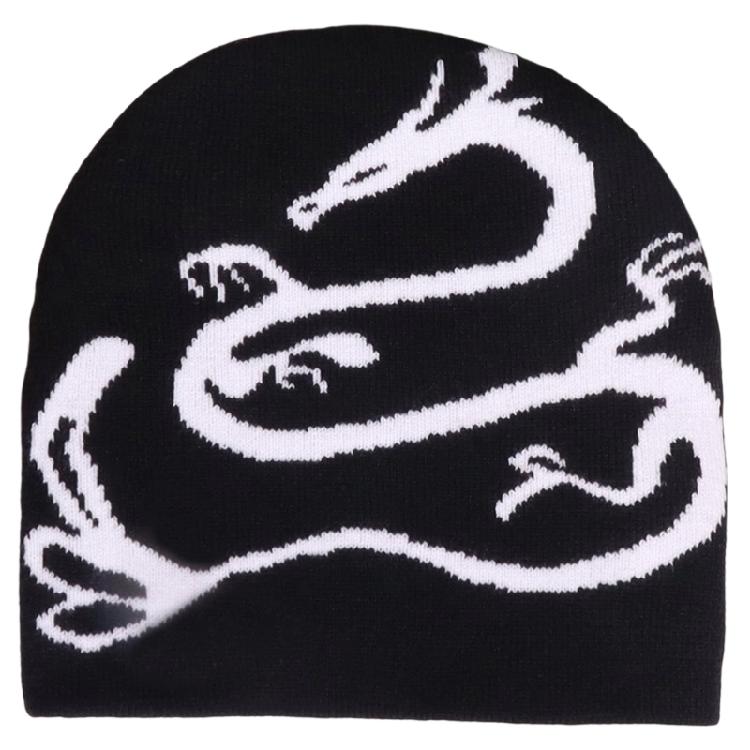 

Personality Accessory Hat Artistic Youth Hats Simple Street Hat Sweatproof Hat Winter Accessory for Warmth and Styles чёрный/белый