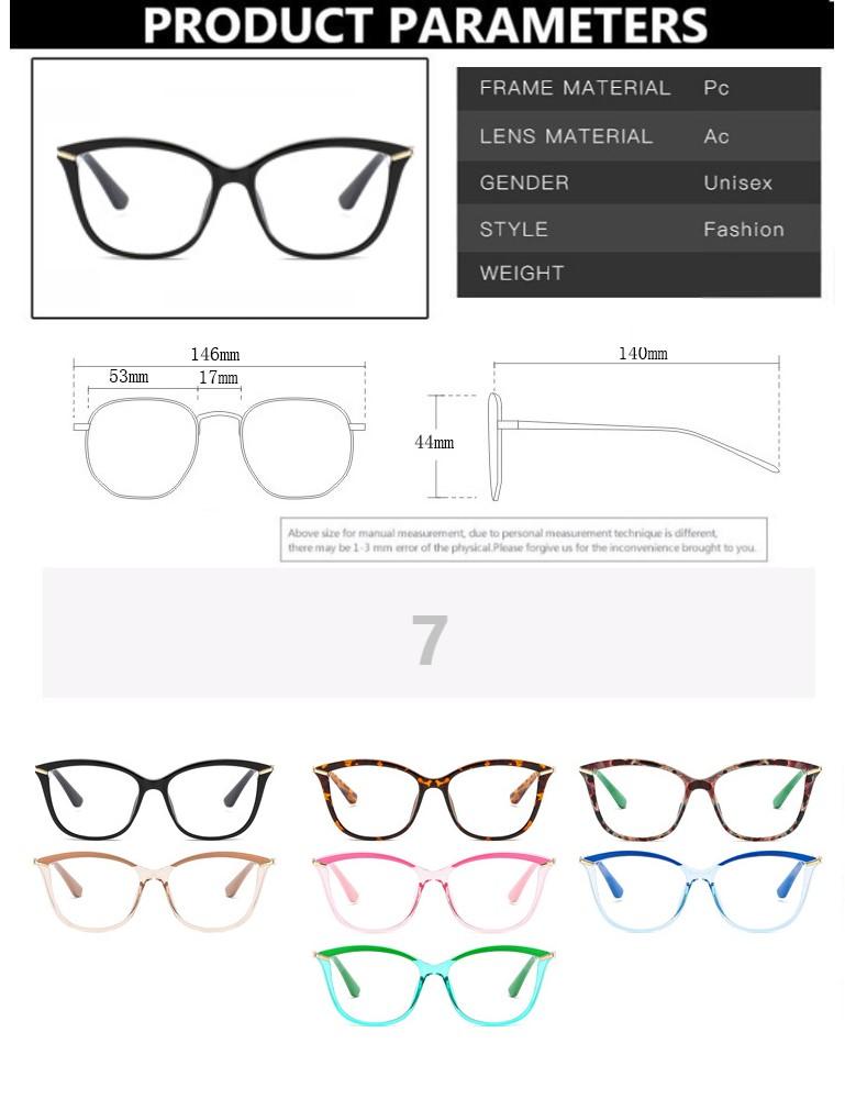 Fashion Myopia Glasses Frame Retro Brand Designer Cat Eye Optical Prescription Eyeglasses Women Computer Eyeglasses Girls
