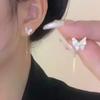 High-end Purple Golden Foil Crystal Ball Earrings For Women Fashionable Personalized Daily Accessory Party Jewelry Birthday Gift