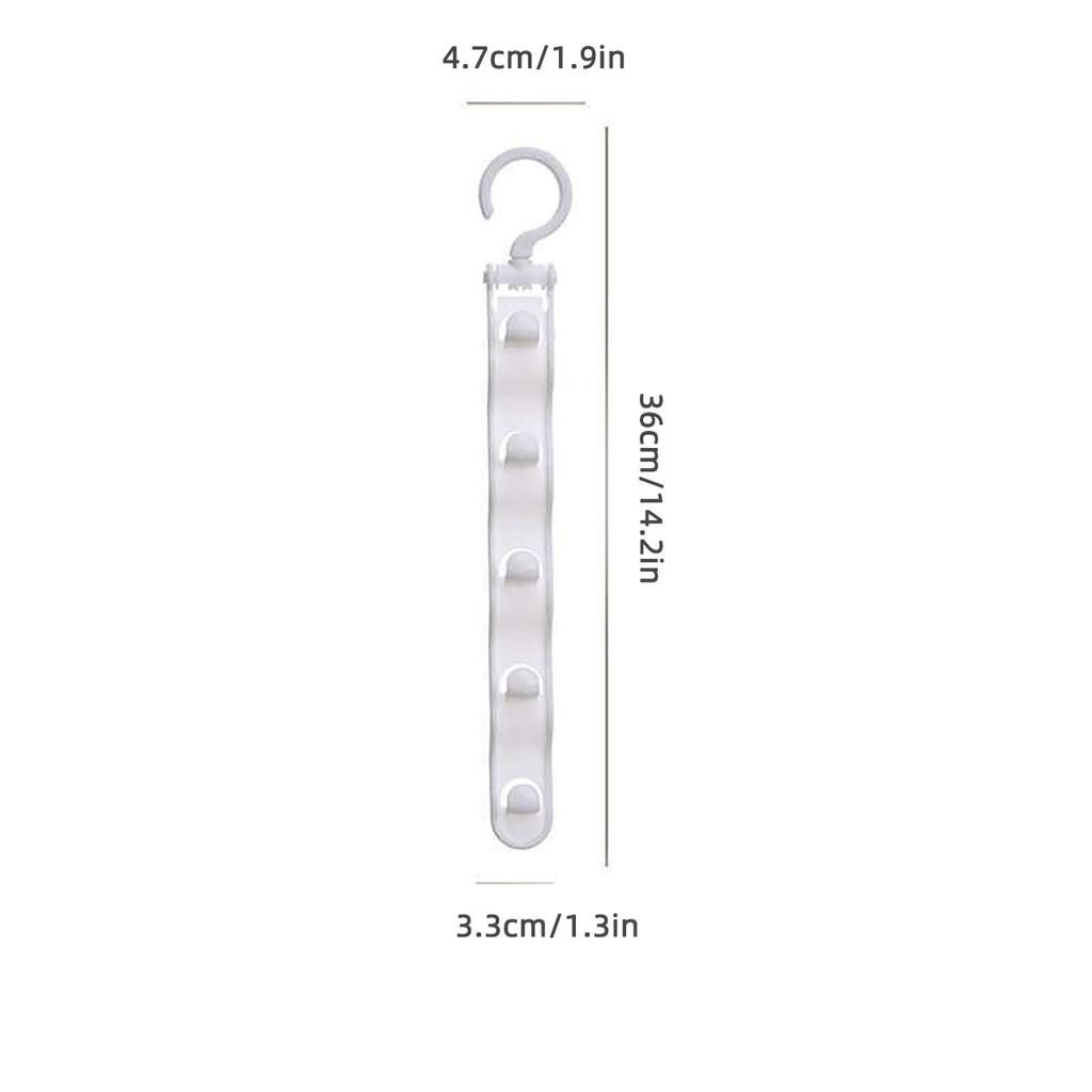 Five Link Clothes Hanger with Hooks Balcony Wardrobe Space Saving Storage Rack Student Dormitories Multi-layer Clothes Organiser