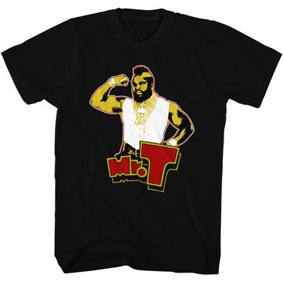 Mr. T Mens T-Shirt Licensed New Muscle Flex A Team New Black Cotton SM5XL Unisex T-Shirt