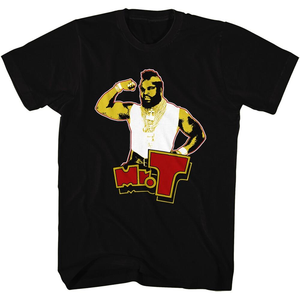 

Mr. T Mens T-Shirt Licensed New Muscle Flex A Team New Black Cotton SM5XL Unisex T-Shirt XXXXL