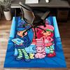 Princess Strawberry Design Area Rug Personalized Name- Non-Slip, Soft & Cozy Floor Mat for Living Room, Office - Indoor/Outdoor Carpet