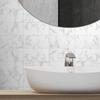 Es DECOR Marble-Look Tile Sheets, Kitchen Tile Stickers, Waterproof and Heat-Resistant Panels for Walls, DIY, 23 Sheets (Carrara White)