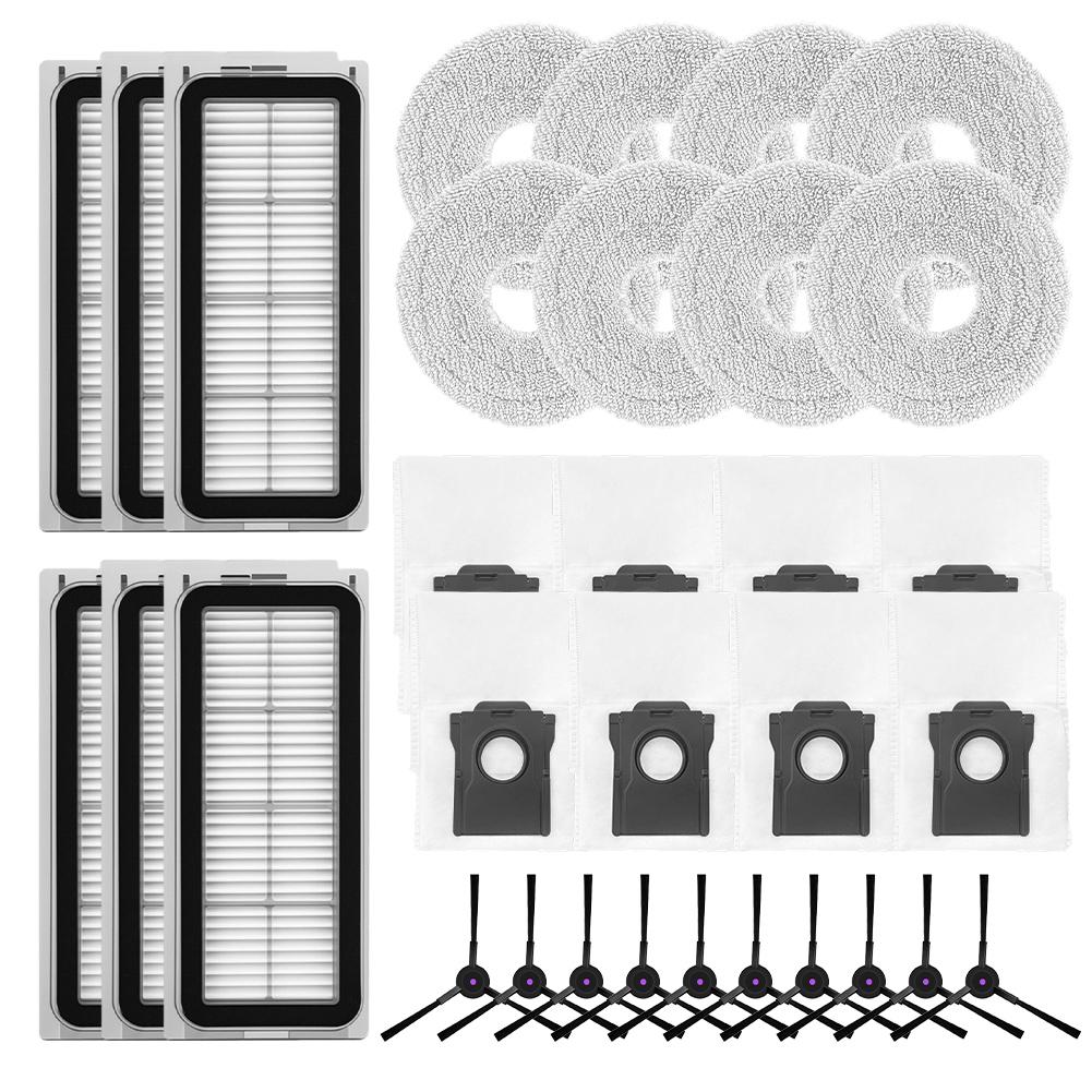 Filter Mop Cloth Dust Bag Side Brush Kit For Cecotec For Conga For X50 And For X-Treme, 1 Set Replacement Accessories