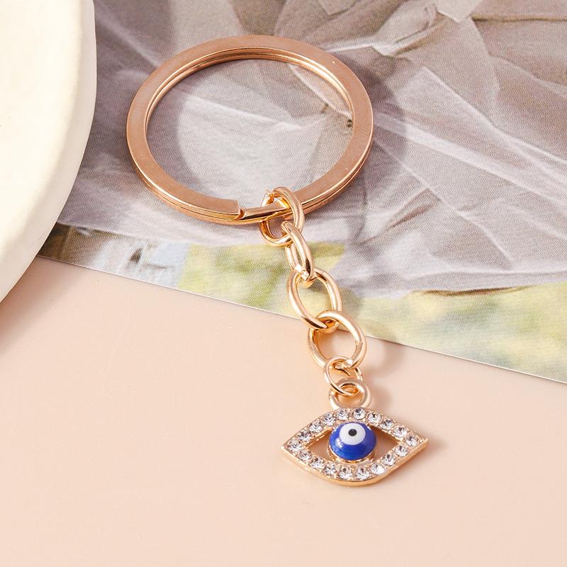 Vintage Turkish Lucky  Evil Eye Keychain Hamsa Hand Key Rings for Men Women Key Holder Handbag Pendants DIY Jewelry Gifts