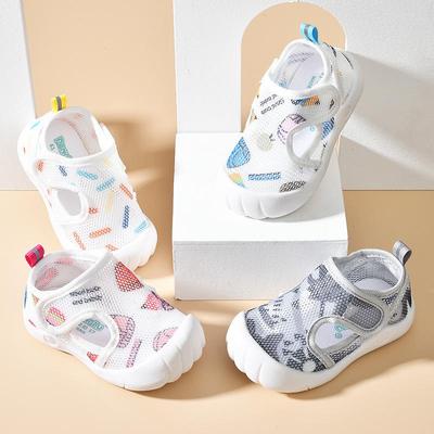 Scarpe traspiranti antiscivolo con motivo a cartoni animati per bambini e bambine, suola morbida, età 0-3 anni