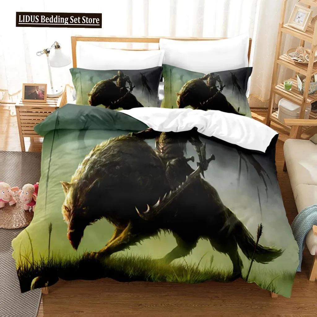 

3D World Of Warcraft Bedding Sets Duvet Cover Set With Pillowcase Twin Full Queen King Bedclothes Duvet Cover EU Single(135*200cm)3pcs