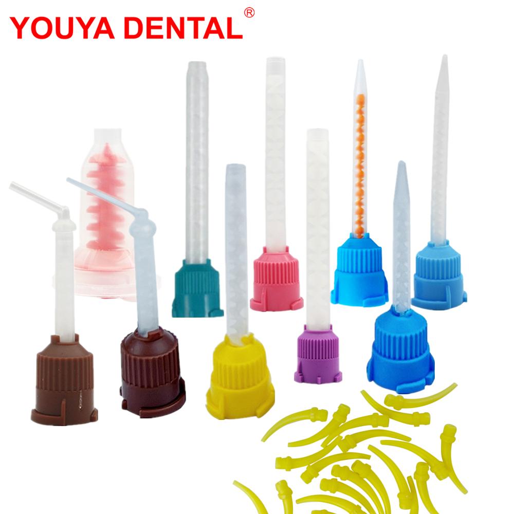 Dental Impression Mixing Tips Silicone Rubber Conveying Mixing Head Disposable Dentistry Lab Material Impression Nozzle Tube