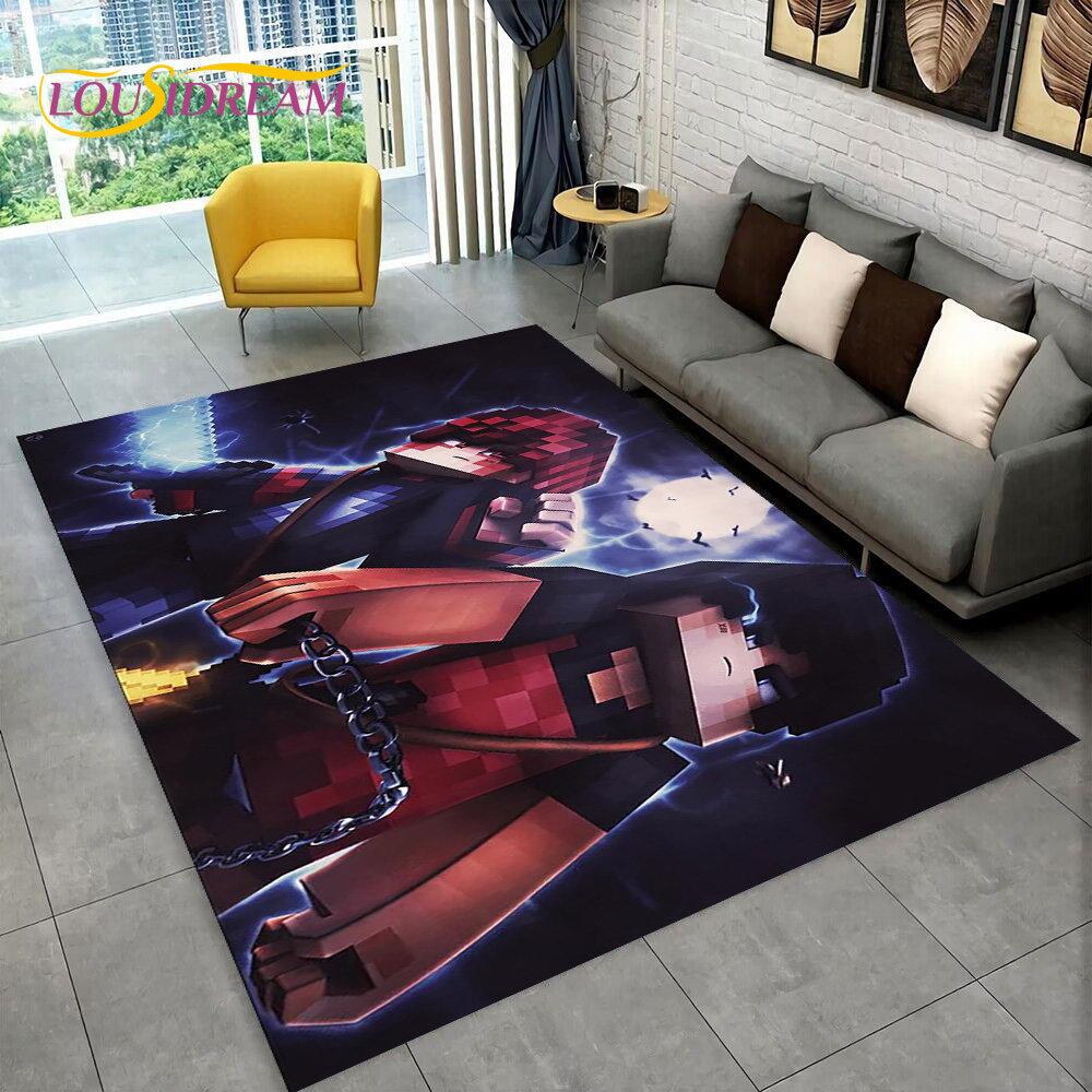 

3D MC Sandbox Games Gamer Cartoon Area Rug,Carpet Rug for Living Room Bedroom Sofa Doormat Decoration,kids Non-slip Floor Mat 40x60cm(15x23in)