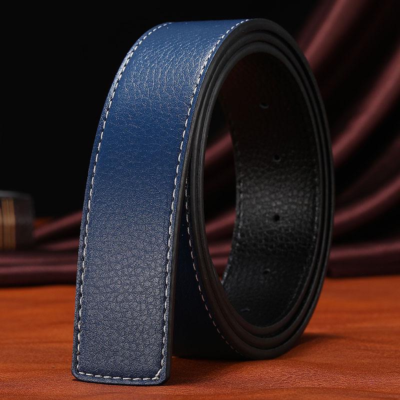 Herren H-Schnalle Lychee-Narbenleder Gürtel – Jugendlicher, vielseitiger koreanischer Stil