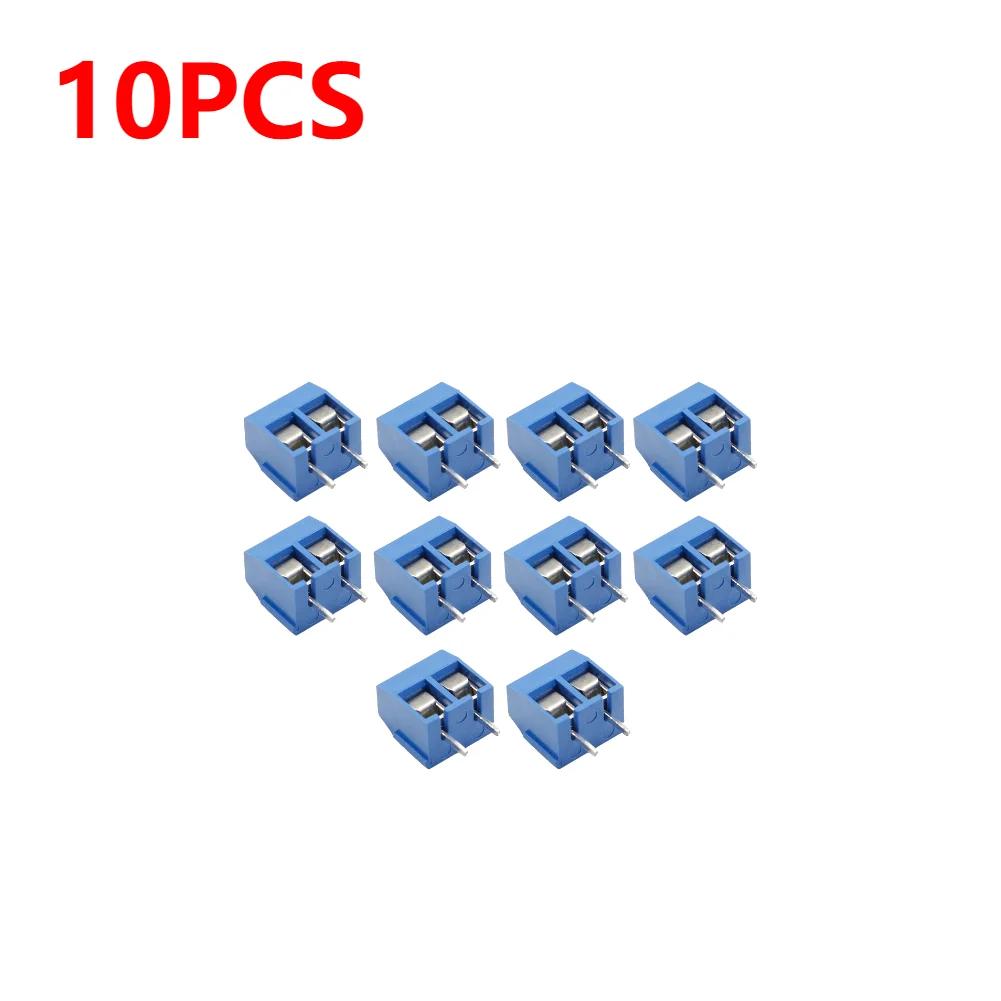 10-50Pcs PCB Mount Screw Terminal Block Connector Straight Pin 2P 3P KF301 Spliced Screw Terminals Block Connector for Arduino