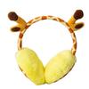 Cartoon Giraffe Earmuffs Headwear Warm and Trendy Plush Ear Warmer Cold Weather Cycling Running Sports Yellow