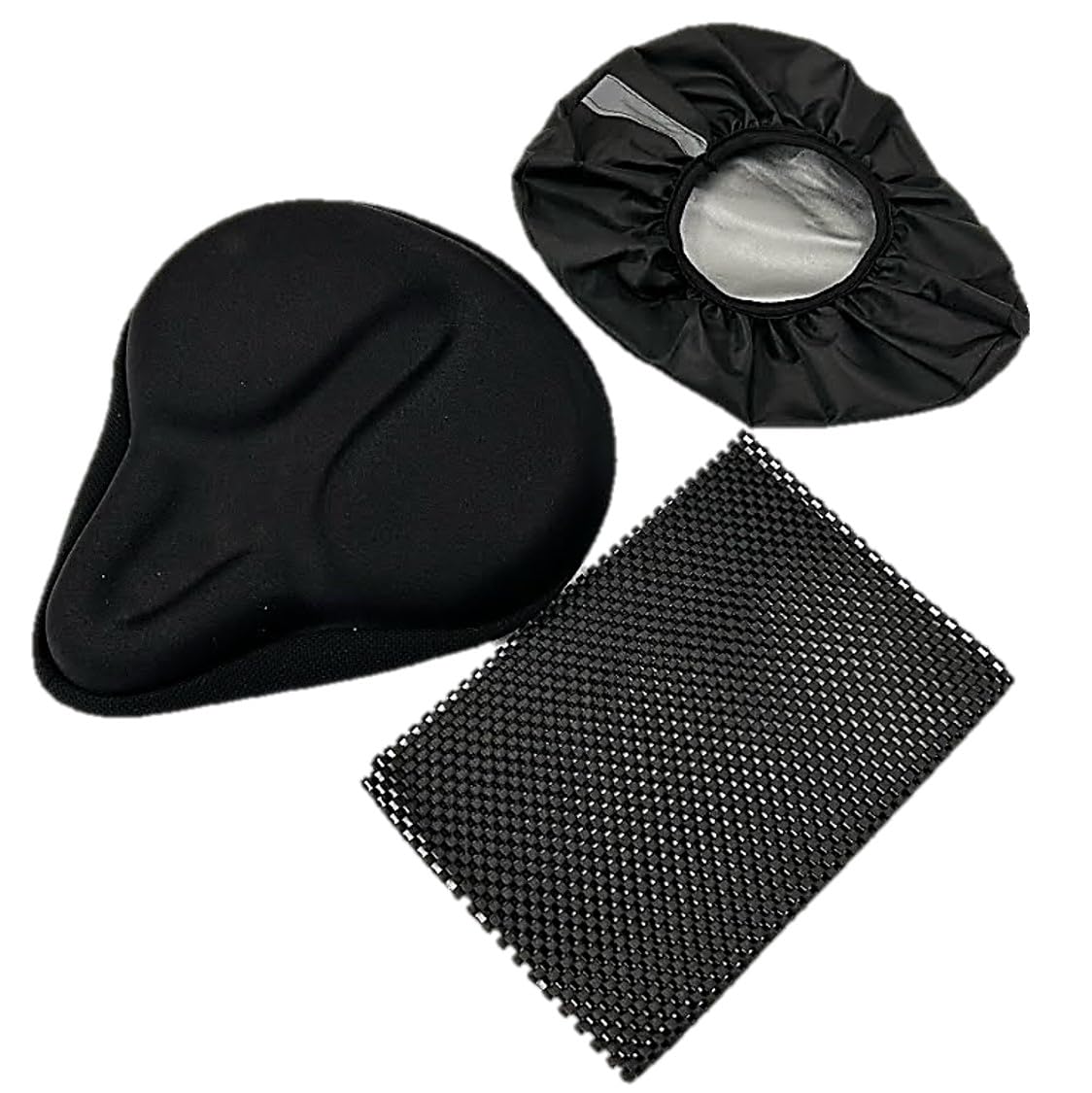 

ST TS Bicycle Saddle Cover, Thick, Shock-Absorbing, Memory Foam, Soft, Black, with Non-Slip Seat and Waterproof Cover (01 Thick Type)
