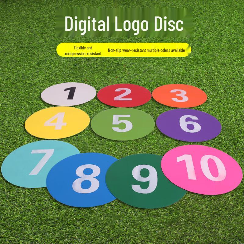 30cm Football Training Numbered Marker Mats Set
