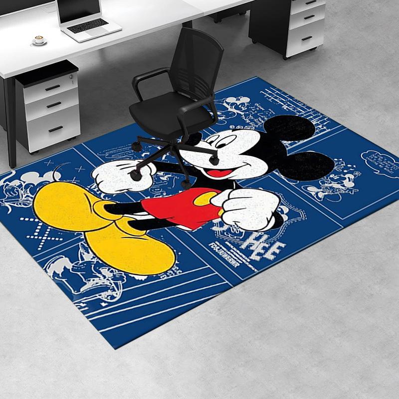 Office Rug Mickey Mouse, Cartoon theme 3D Printed Anti-Slip Rug-Machine Washable for Living Room