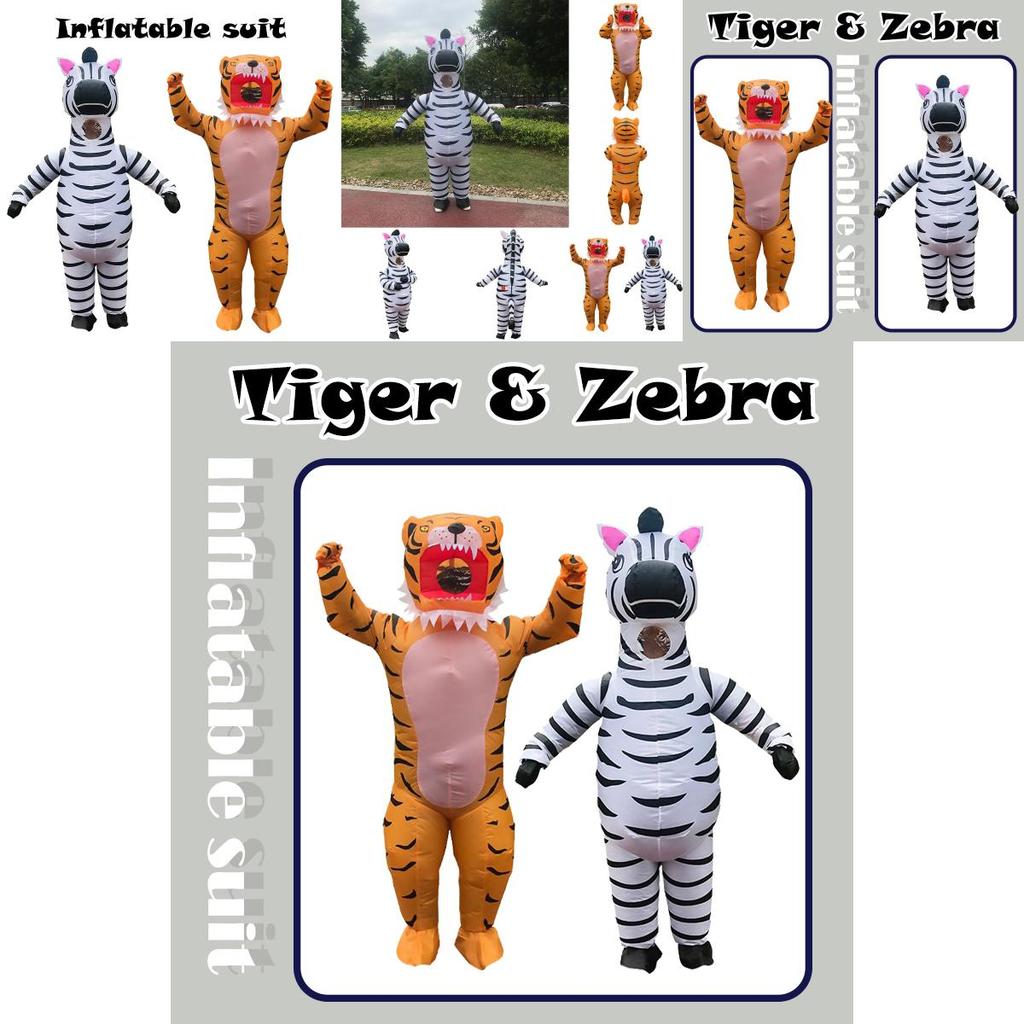 Hilarious Tiger Zebra Inflatable Costume For Adults Perfect For Halloween Parties