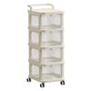 Rollwagen mit durchsichtiger Schublade Multifunktionaler Rollender Aufbewahrungswagen Organizer mit Rädern für Schlafzimmer