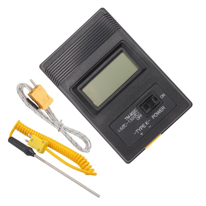 A84E-TM-902C(-50 Celsius To 750 Celsius) Temperature Meter TM902C Digital K Type Thermometer Sensor + Thermocouple Probe Detecto