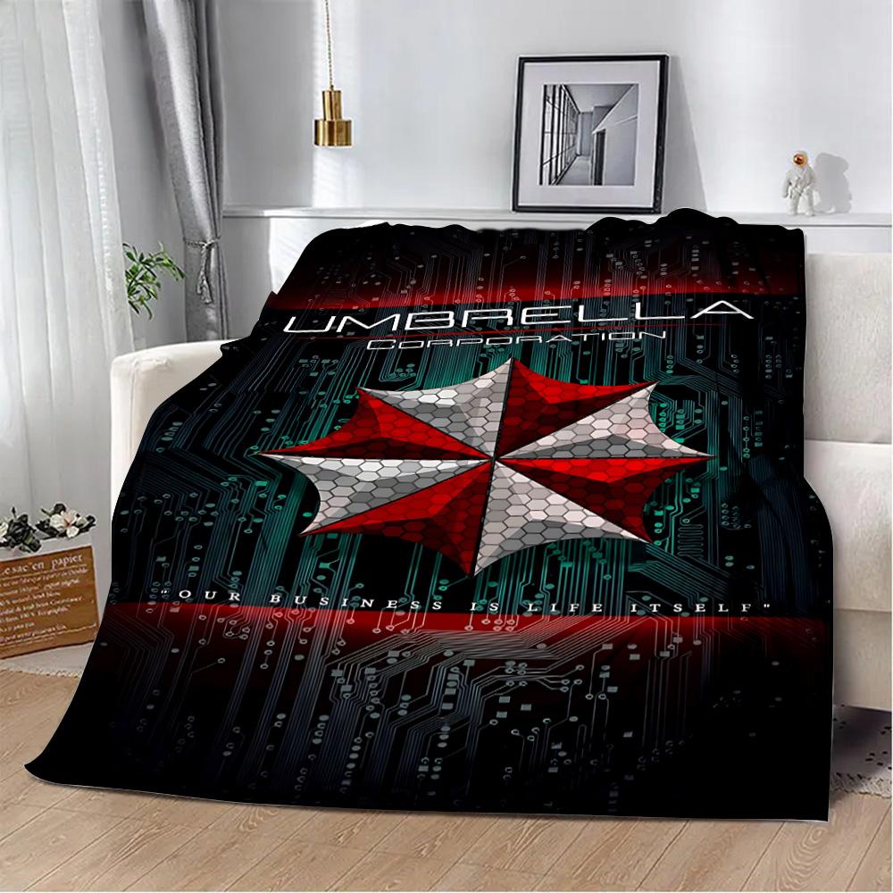 

Printed Blanket Picnic Blankets Residents Evil Umbrellas Warm Blanket Soft and Comfortable Blanket Home Travel Birthday Gift 75cmx90cm