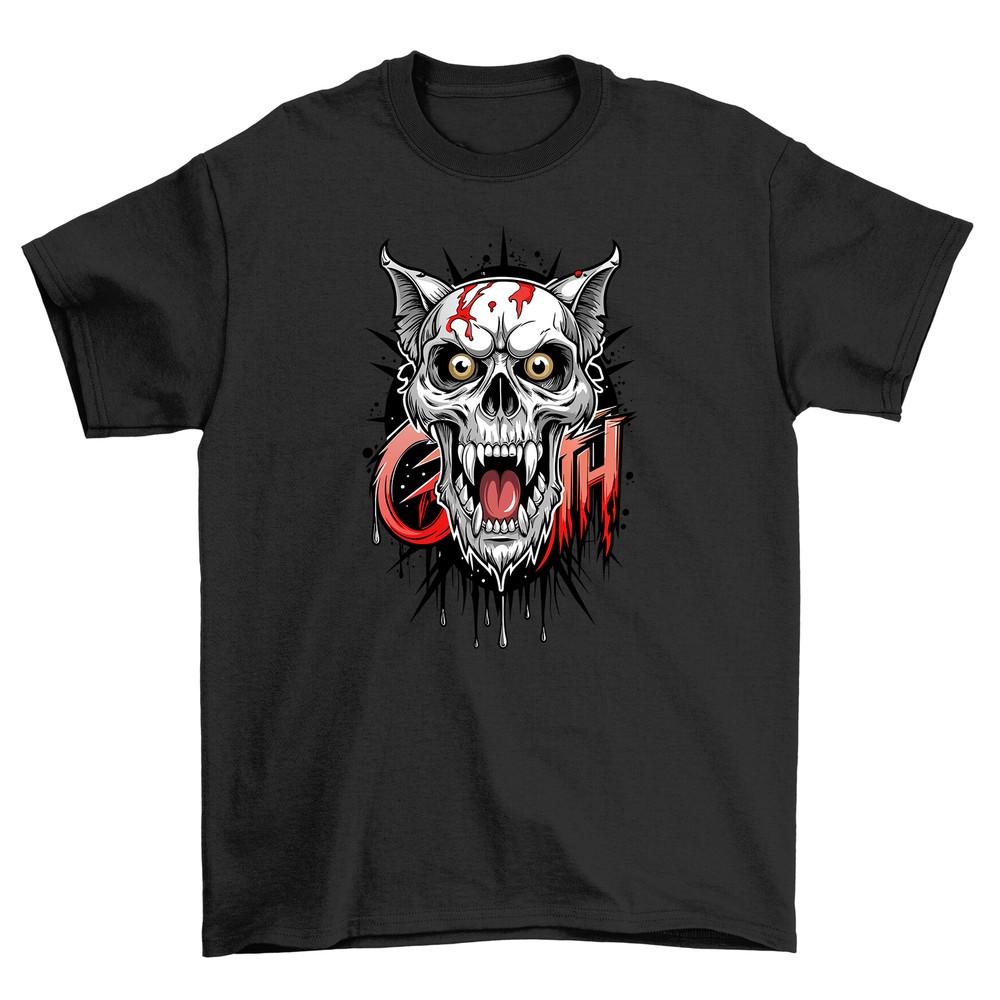 

Gothic_29 Bloody Skull T-shirt - Darkly Hilarious! Unisex Printed Design, 100% C M