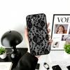 B-Black Lace Print Phone Case For Samsung Galaxy A73,A72,A71,A70,A53,A52,A51,Others Soft Black Cover