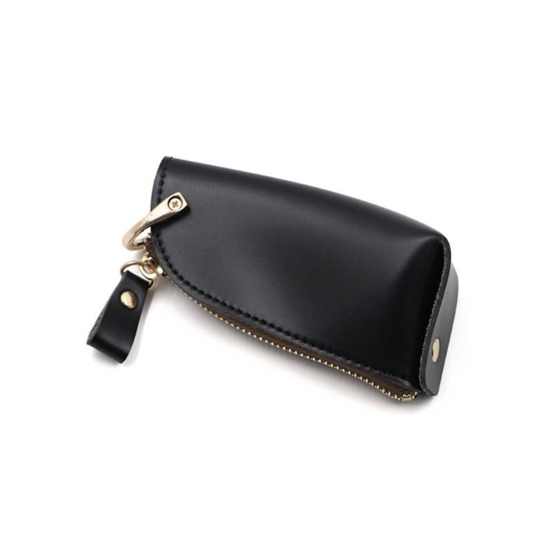 1 st Vintage Kreativ Läder Dragkedja Nyckelring Nyckelskydd Bilnyckel Hemnyckel Multifunktionell Nyckelringspåse